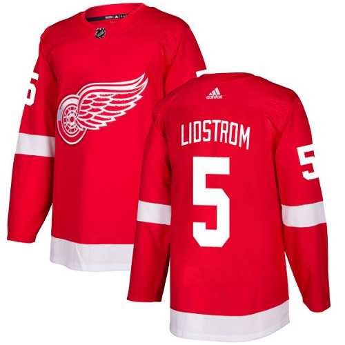 Men%27s Detroit Red Wings #5 Nicklas Lidstrom Red Home Adidas Jersey